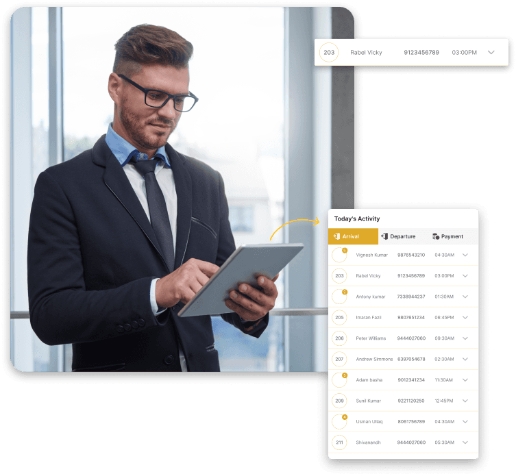 Person managing hotel operation